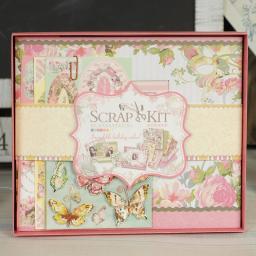 Álbum artesanal para scrapbook, feito a mão, kit de álbum comemorativo, crescimento das crianças, pacote de material de produção, presente de casal, conjunto de luxo - Image 1