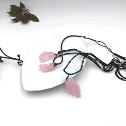 Colar com pingente de pedras preciosas reiki, colar natural aleatório pedra bruta de cristal mineral bruto para cura, artesanato da moda, presente rq, 1 peça - Image 2