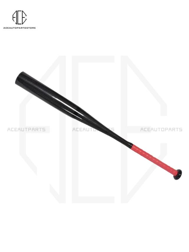 Bate de Baseball e Softbol em Fibra de Carbono Seco para Adultos, 29", Azul e Vermelho, Ideal para Autodefesa e Práticas de Esportes ao Ar Livre