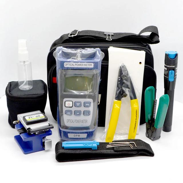 Kit Profissional de Ferramentas para Corte de Fibra FTTH com Medidor de Potência Óptica e Caneta de Luz Vermelha - Atacado Direto da Fábrica