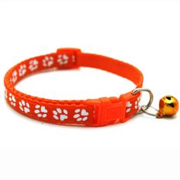 Suprimentos para animais de estimação colar colar gato pata impressão colar ajustável com sino pegada engraçada colar para animais de estimação - Image 5