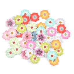 Flores coloridas Botões De Madeira, Margaridas Padrão, Botões De Madeira, Roupas De Costura, Decoração DIY Artesanal, Scrapbooking Artesanato, M2270, 25Pcs - Image 5