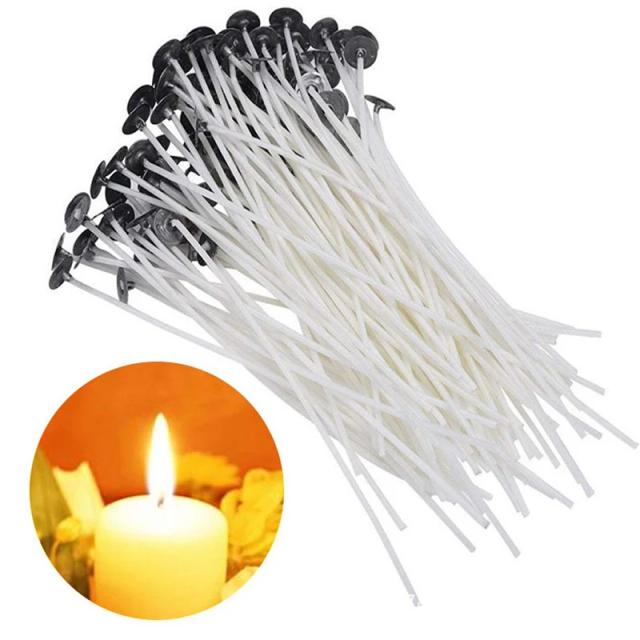 Kit de 20 Pçs de Pavilhões de Algodão Pré-Encerados para Velas DIY em Vários Tamanhos
