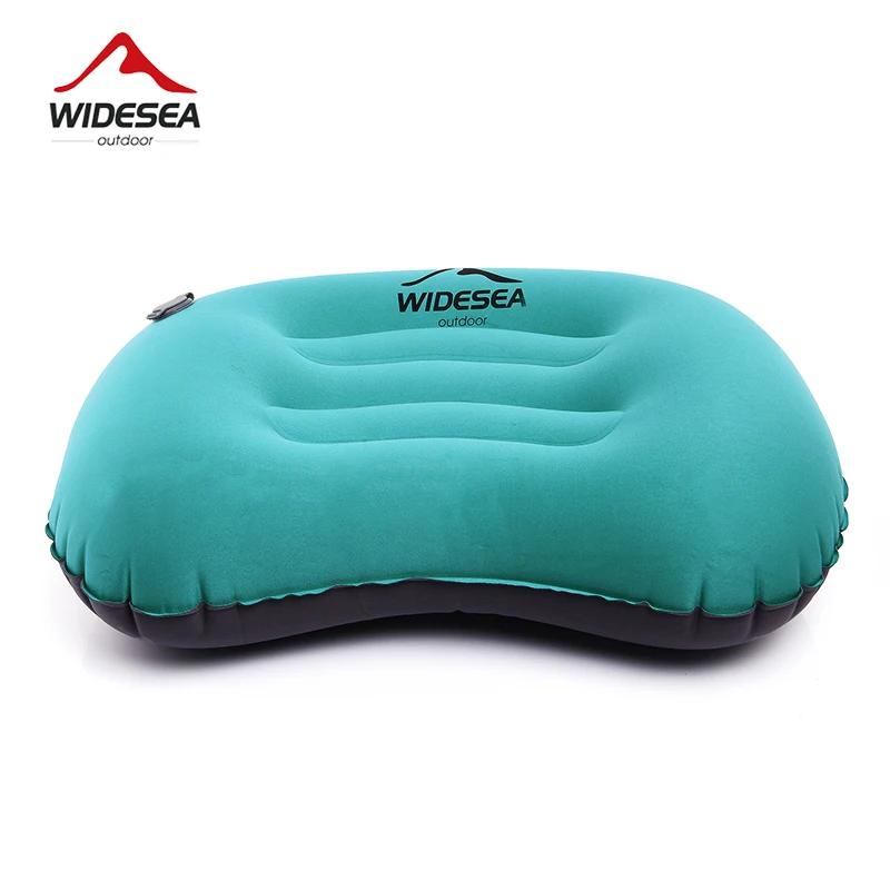 Widesea portátil inflável travesseiro equipamentos de acampamento compressible dobrável almofada ar ao ar livre protetor turismo dormir engrenagem - Image 1