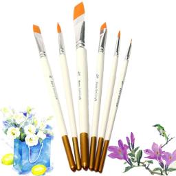 Conjunto profissional de pincéis para pintura, 6x, aquarela, óleo acrílico, pincel artístico - Image 4