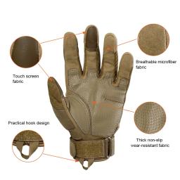 Luvas táticas ao ar livre com proteção Knuckle para homens e mulheres, tela sensível ao toque, Airsoft Paintball, tiro motocicleta - Image 2