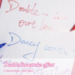 Linha dupla 12 cores marcadores contorno caneta glitter escrita desenho doodle dazzle linha canetas de tinta para diy cartão cartazes pintura - Image 5