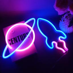 Chaveiro de parede com luz led neon, decoração de parede para quarto infantil, casa, quarto, festa, casamento, presente de natal, lâmpada neon - Image 2