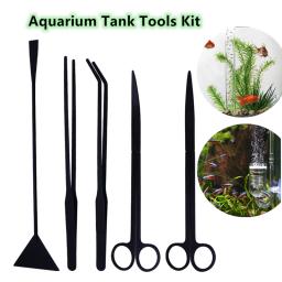 Aço inoxidável Kit Aquário Tanque de Ferramentas, Pinças Longas, Tesoura, Produto Pet, Plantas Aquáticas, Aquascaping, Fish Tank, 1, 2, 3, 4, 5Pcs - Image 2