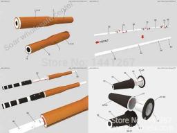 Modelo de papel 3d RPG-7 bazooka pode montar arma de fogo terminou comprimento 120cm papercraft arma para jogo cosplay puzzle brinquedo - Image 3