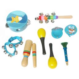 Brinquedos de percussão musical iniciante, instrumentos musicais encaixotados, educação infantil, cultivo do ritmo, brinquedos educativos, 10pcs - Image 2