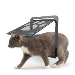 Porta de tela para animais de estimação, porta com impressão de pata de cachorro, anti-mordida, tela pequena para cães/gatos, material abs + rede de nylon, suprimentos para animais de estimação - Image 1