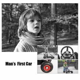 Pedal vai Kart com rodas de borracha infláveis para crianças, 4-Wheeled, Kids, Go Kart, bicicleta ergométrica - Image 4