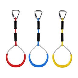 Anéis de balanço ao ar livre para crianças Anel de ginástica Anéis suspensos de escalada Acessórios de balanço Brinquedos de fitness Equipamento de jardim - Image 5