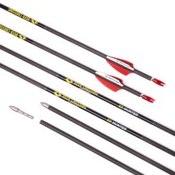 Coluna de flechas de carbono puro, tiro com arco, caça, tiro, 6 pcs, 12pcs, 250, 300, 350, 400, 500, 600, 700, 800, 900, 1000 ID, 4,2mm, 31 polegadas - Image 2