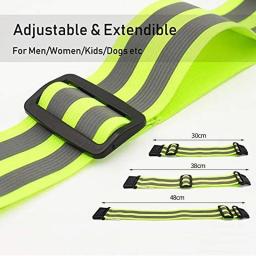 Braço reflexivo de segurança ajustável Wrist Band Belt, cinta esportiva, corrida noturna, cintura, tornozelo, elástico - Image 4