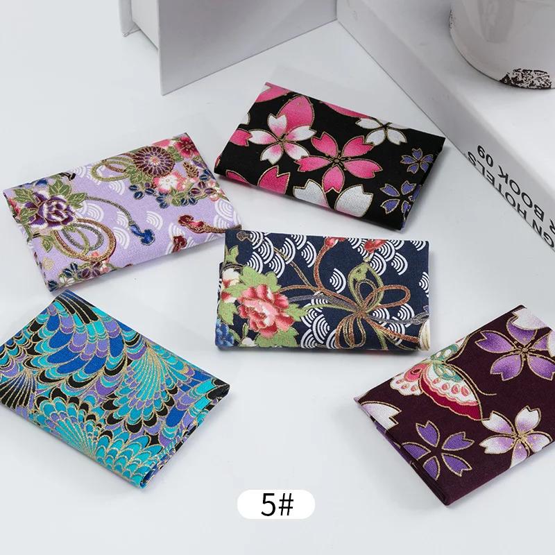 Tecido de retalhos estampado de algodão japonês, material acolchoado para costurar bonecas e bolsas, acessórios de bordado 20x25 cm/pçs tj0361 - Image 1