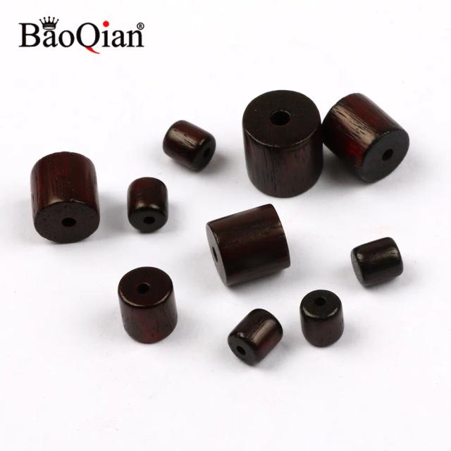 Contas de Madeira Cilíndricas de Sândalo 6/8/10/12mm para DIY e Artesanato: Perfeitas para Decoração de Casa e Presentes Criativos