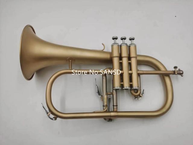 Bb Tune Flugelhorn Profissional Banhado a Latão com Estojo
