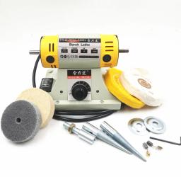 110v/220v 350w máquina de polimento pedra diy carpintaria jade jóias dental bancada torno máquina moagem lixar ferramentas - Image 1