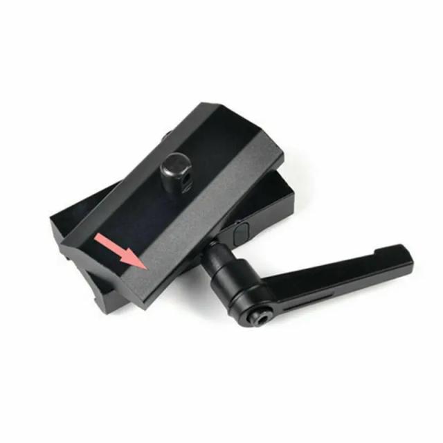 Adaptador giratório QD para bipés Harris com trava de pivô para rifles
