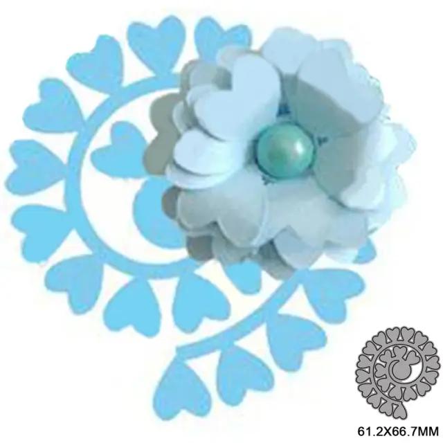 Molde de corte de metal em formato de flor espiral para scrapbooking, cartões e artesanato decorativo, ideal para gravação em relevo e projetos de Natal 2021