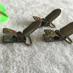 30 peças 1 ''25mm metal antigo ganchos de bronze prendedor de chupeta de bebê prendedor de chupeta clipe de chupeta prendedor para fita - Image 4