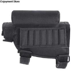 Pochete tática para rifle e bochecha, ajustável, uso externo, com suporte de bala, almofada para munição de cartuchos, bolsa de 19cm x 6cm x 13cm - Image 5