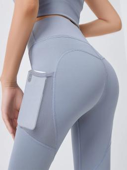 Calças de ioga com bolsos para levantamento de quadril, roupa de yoga de secagem rápida, respirável, com bolsos laterais para corrida, fitness - Image 2