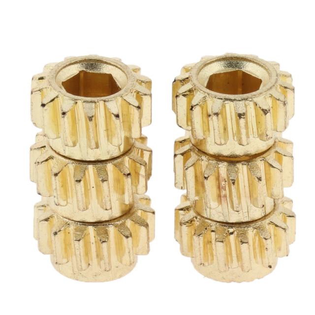 Kit Completo de 6 Peças para Guitarra Dourada: Sintonizador, Ponteiras de Chave e Engrenagens 1:18 e 1:14