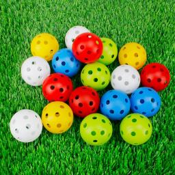 12PcsPractice Bolas De Golfe Oco Plástico Bolas De Treinamento De Golfe Colorido Airflow Bolas De Golfe Swing Prática Driving Range PE Toy Ball - Image 3