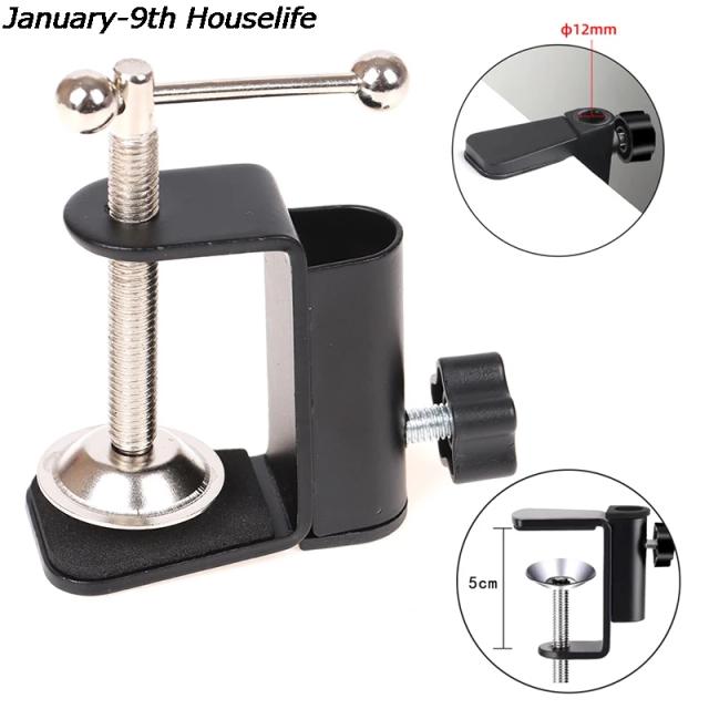 Suporte Braçadeira Cantilever para Lâmpada de Mesa e Microfone com Base de Mangueira