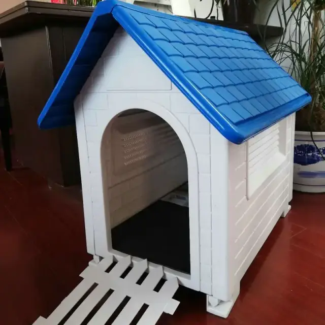 Casa do Cão ao Ar Livre: Grande Canil com Acessórios para Animais, Lavagem Removível e Instalação Fácil, Ventilação Ideal para Conforto do Seu Pet