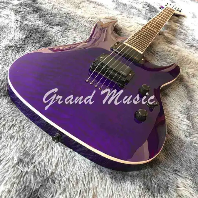 Capa Personalizada para Guitarra Elétrica Acolchoada com Detalhes em Roxo