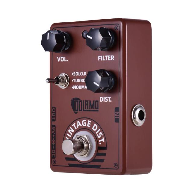 Pedal de Distorção para Guitarra Elétrica com Filtro de Volume e Design Inovador