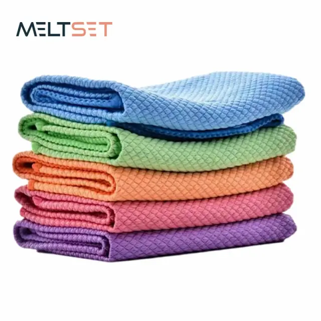 5 Pçs Pano de Limpeza Microfibra Absorvente para Vidros e Cozinha
