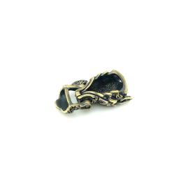 Edc ferramenta ao ar livre diy acessórios para pulseira tecelagem paracord multifunções fivela de bronze cabeça lobo/dropshipping - Image 5