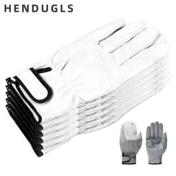 Hendugls luvas de couro para mecânico, conjunto com 5 peças de luva de proteção para trabalho, respirável, reparação de construção industrial - Image 1