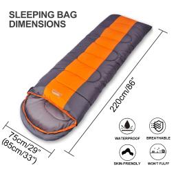 Deserto & raposa quente sacos de dormir para acampamento 4 estações adulto crianças saco de dormir caminhadas mochila viagem com saco de compressão - Image 2
