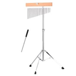 Carrilhão de mesa com suporte de madeira, instrumento de percussão musical, 20 barras, fileira única, criança e adulto, 25 tons - Image 6