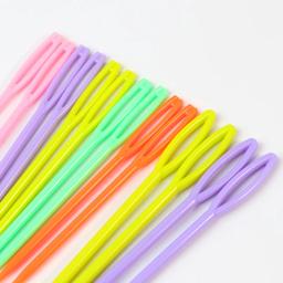 Multicolor plástico costura agulhas para artesanato, DIY tricô agulhas, gancho crochê, roupas sapatos, 1 conjunto, 20pcs por conjunto - Image 3
