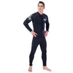 Terno de mergulho para homens e mulheres, fato de manga comprida, jaqueta e calça com zip, superior ou inferior, mergulho e natação, 5mm SCR - Image 3
