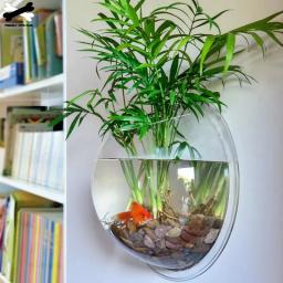 Parede pendurado aquário acrílico para Fish Bowl, Mount Decoração, plantador, Pet Supplies - Image 1
