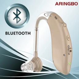 Aparelho auditivo recarregável com carregador, Aparelho de ouvido médico, Tom ajustável, controle de Volume, equipamentos surdos, idosos, Bluetooth - Image 2