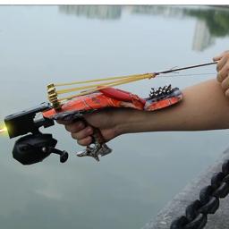 Multi Function Hunting Slingshot, Laser Rifle Toy com Dardos e Setas, Pesca Ferramenta de Tiro, Catapulta Profissional, Bestas - Image 3