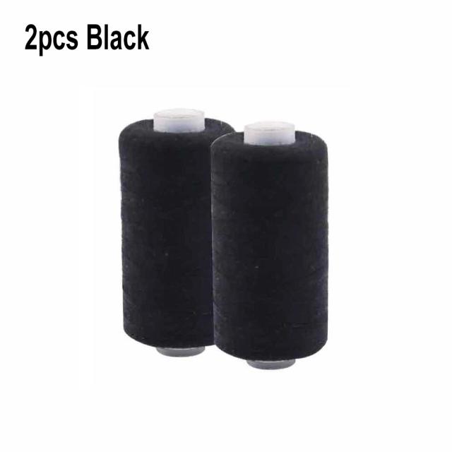 Carretéis de Linha de Costura de Poliéster 200 Jardas em 2 Cores com 40/2 Fios para Máquina e Uso Manual