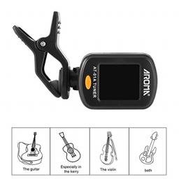 Aroma Dobrável Clip-on Guitar Tuner, Rotatable Display LCD Universal para Ukulele Baixo Cromático, Acessórios de Guitarra, AT-01A - Image 3