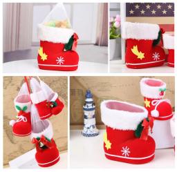 Caixa de presente criativa para doces, sacola com botas, decoração de natal, sacos de presente para feriado, suprimentos para festa de ano novo, mini p/m/g, 1 peça - Image 5