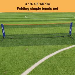 la red de tenis al aire libre portátil del bádminton de la red de entrenamiento de tenis profesional estándar para los deportes de voleibol de malla sin marco - Image 3