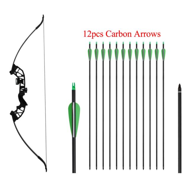 Arco Recurvo Profissional 20-50 Libras para Caça e Tiro ao Ar Livre - Ideal para Praticantes Iniciantes